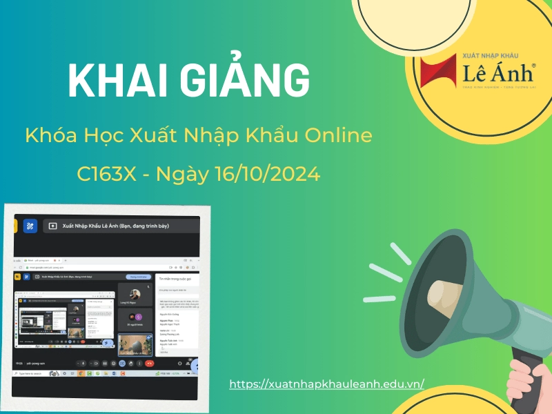 lớp học xuất nhập khẩu online C163