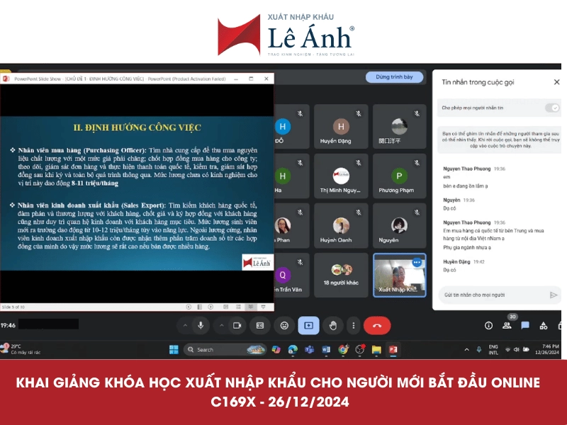 Học Xuất nhập khẩu online