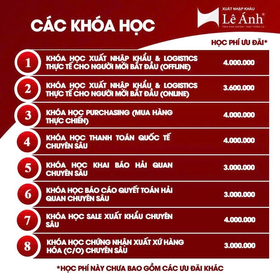 các khóa học xuất nhập khẩu logistics